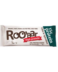 10er-Pack: Roo'bar Protein Chia&Spirul, 60g