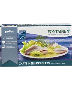 6er-Pack: Heringsfilets in BIO-Senf-Dill-Creme, 200g