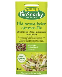 12er-Pack: Mild-aromatischer Sprossen-Mix bioSnacky, 40g