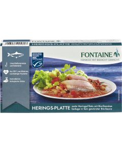 6er-Pack: Herings-Platte mit BIO-Gemüsebeilage in BIO-Sauce, 200g