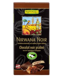 12er-Pack: Nirwana Noir 55% Kakao mit dunkler Praliné-Füllung HIH, 100g