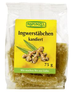 Ingwerstäbchen kandiert, 75g