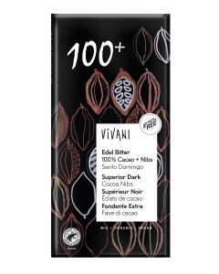 10er-Pack: Edel Bitter 100% Cacao+Nibs, 80g