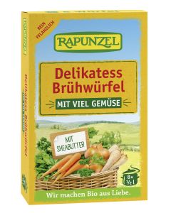 Gemüse-Brühwürfel Delikatess mit viel Gemüse, mit Bio-Hefe, 8ST