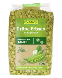 6er-Pack: Erbsen grün, halb, geschält, 500g