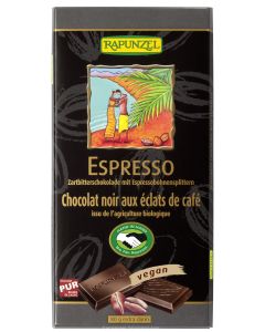 12er-Pack: Zartbitter Schokolade 51% Kakao mit Espressobohnensplittern HIH, 80g