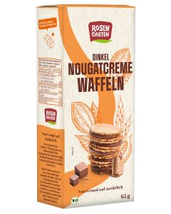 6er-Pack: Dinkel-Nougatcreme-Waffeln, 65g