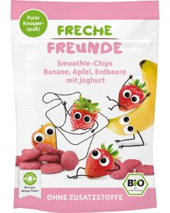 12er-Pack: Smoothie-Chips Banane, Apfel, Erdbeere mit Joghurt, 16g