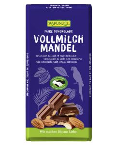 8er-Pack: Vollmilch Schokolade mit ganzen Mandeln, HIH, 200g