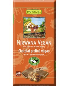 Nirwana Vegan Schokolade mit Praliné-Füllung HIH, 100g